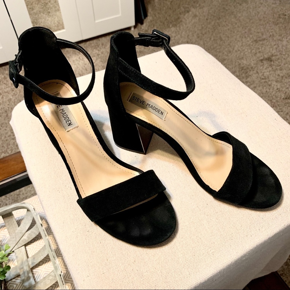 Steve Madden Chunky Black Heels Size 9.5